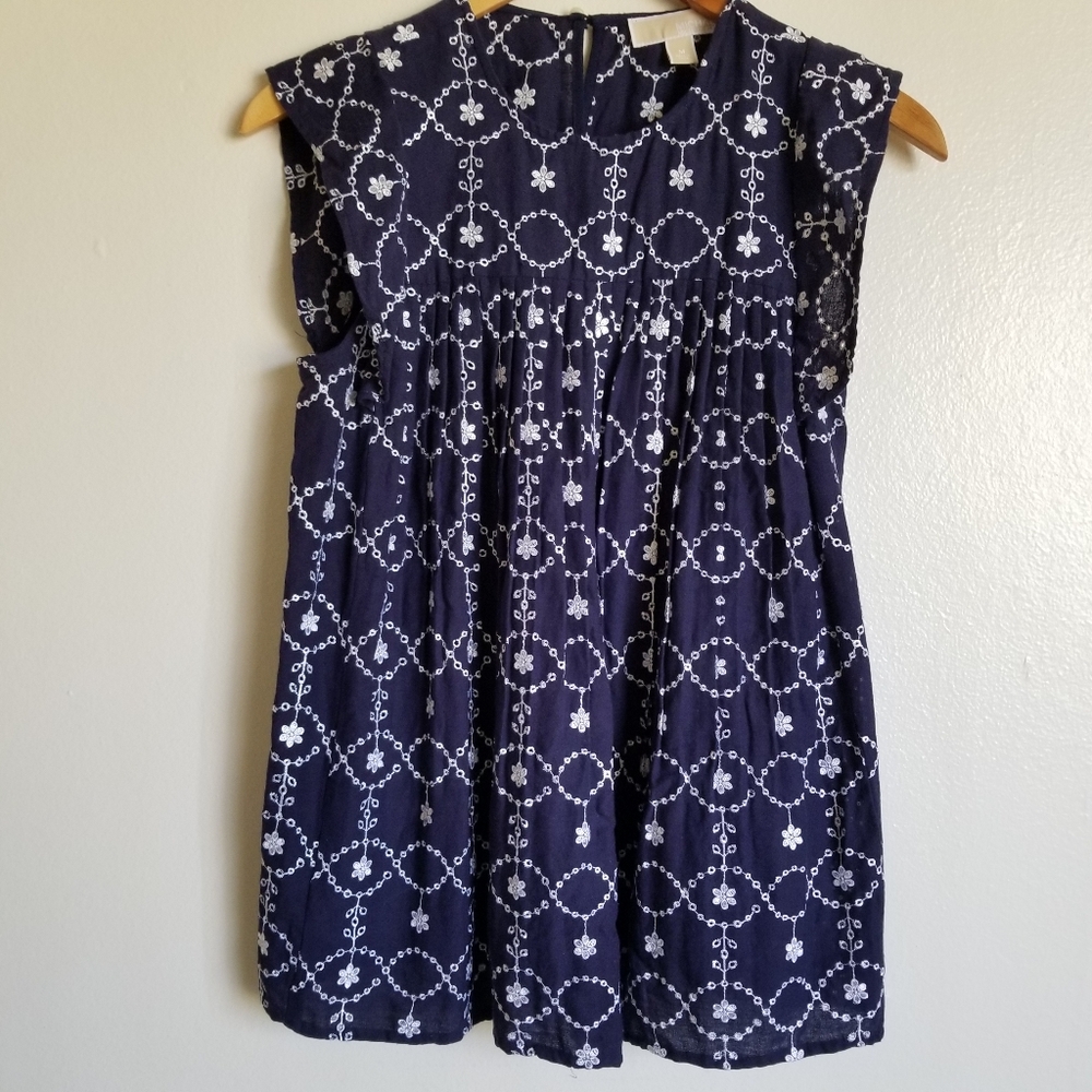 Michael Kors navy pleated top, XS-M